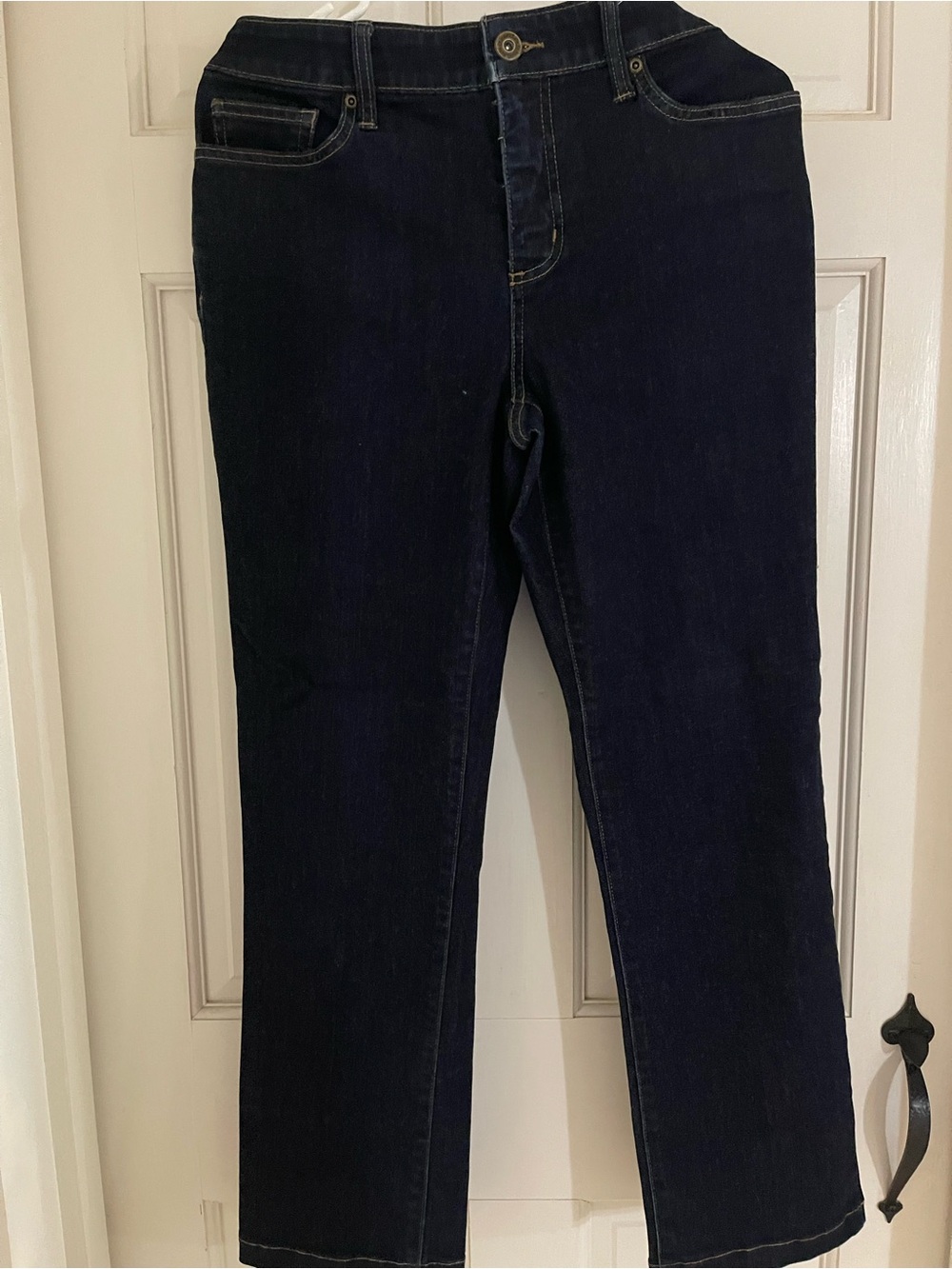 St. John's Bay Dark Blue Straight-Leg Jeans